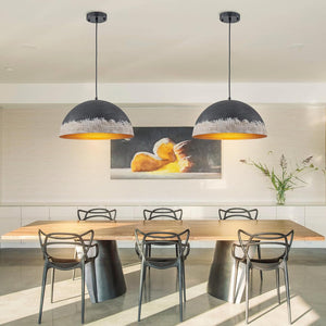 15.75" dome pendant light destressed bedroom light metal hallway light