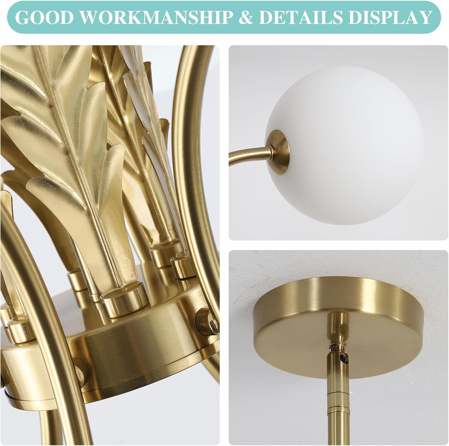 6 light chandelier light white pendant light flush metal mount light