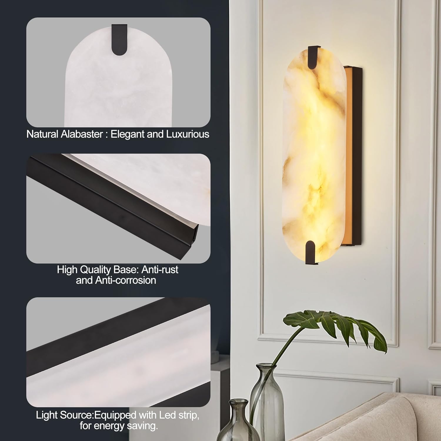Led wall light gold dining roome light metal mount light