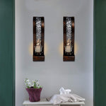 Set of 2 candle light bronze bathroom light metal glass wall light