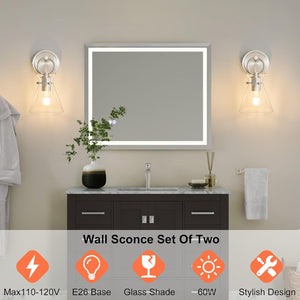 1 pack vanity light nickel wall light glass,metal kitchen light