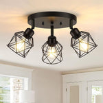 3-light kitchen light black ceiling light metal hallway light