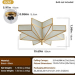 19.5 inch ceiling light gold kitchen light brass interior light