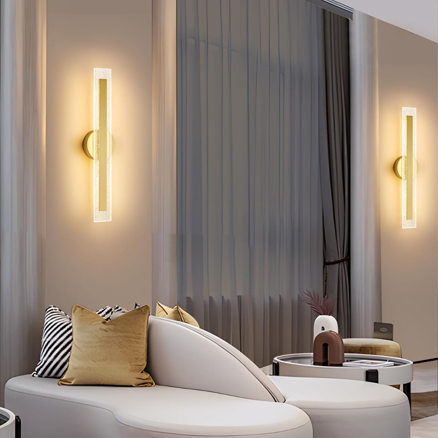 Led bedroom light gold wall light aluminum, metal hallway light