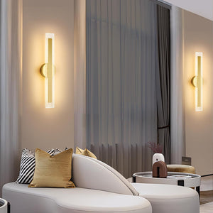 Led bedroom light gold wall light aluminum, metal hallway light