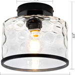 Industrial ceiling light black porch light glass, metal kitchen light