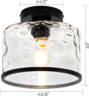 Industrial ceiling light black porch light glass, metal kitchen light