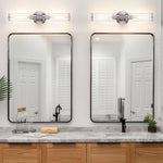 2 light vanity light nickel hallway light glass, metal wall light