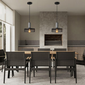 Dimmable living room light black and grey pendant light concrete metal kitchen light