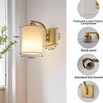 Led bedroom light gold wall light iron wireless light