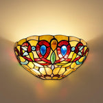 12 inche hallway light cream brown wall light glass, metal stairway light
