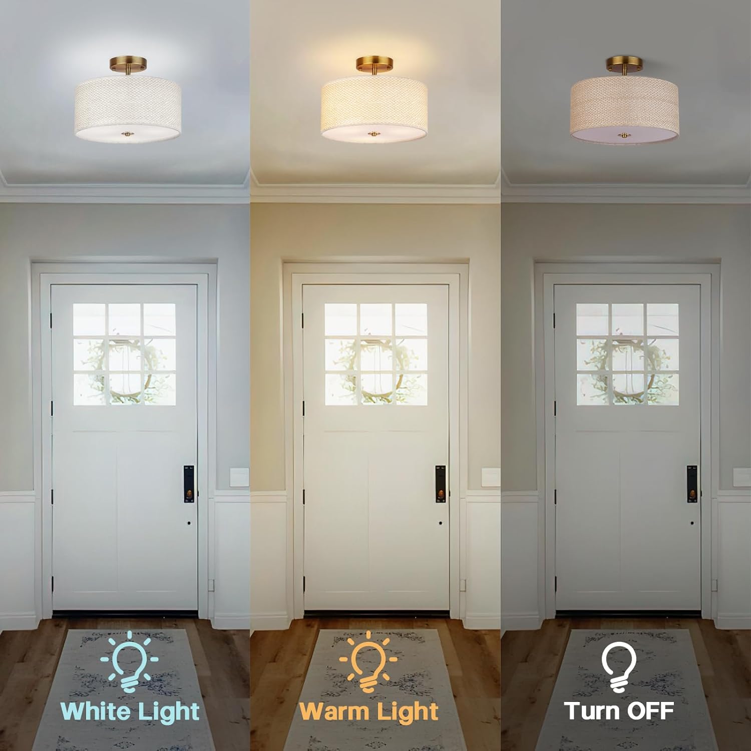 3-light ceiling light deep brown dining light linen bedroom light