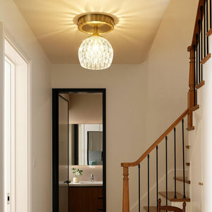 Modern entryway light brass kitchen light brass, crystal ceiling light