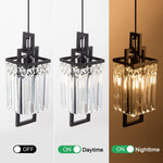 3 pack black pendant light fixture kitchen pendant lighting industrial crystal hanging fixture
