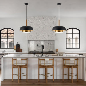 18.8 inch pendant light black kitchen light metal island light
