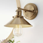 1-light vanity light brass gold hallway light metal bathroom light
