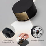 Led wall light black hallway light plastic mount light
