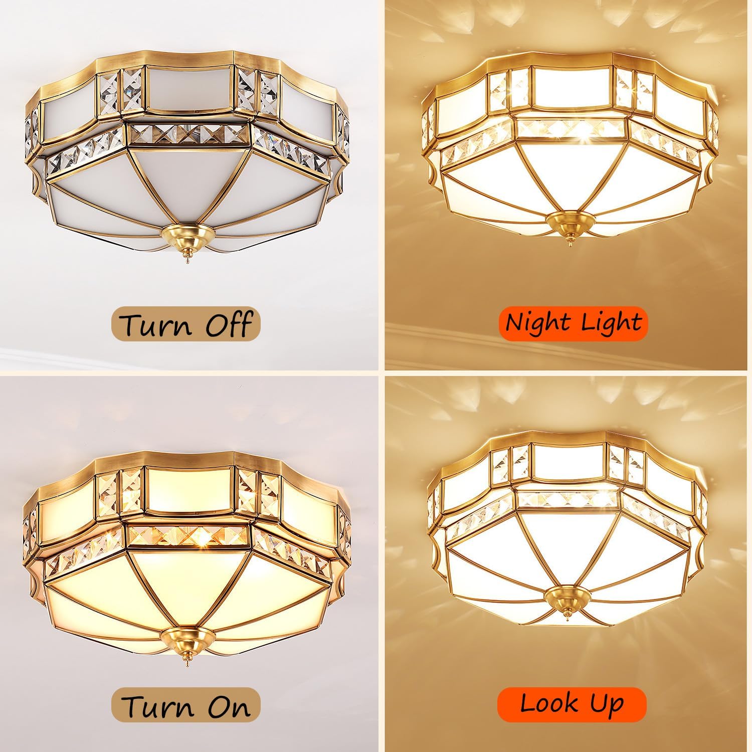 3-light ceiling light gold fixture light glass kitchen light