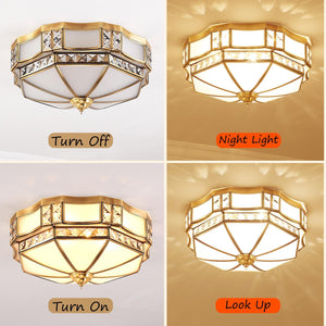 3-light ceiling light gold fixture light glass kitchen light