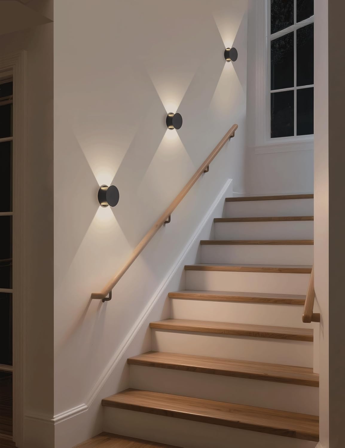 Led wall light black hallway light plastic mount light