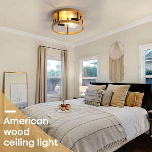 2-light kitchen light wood ceiling light metal hallway light