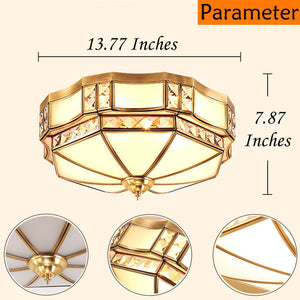 3-light ceiling light gold fixture light glass kitchen light
