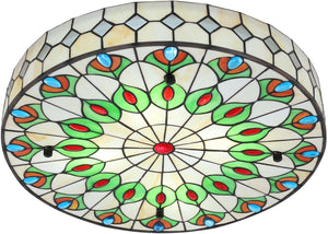 20inch vintage chandeliers light green, blue, red kitchen light glass ceiling light