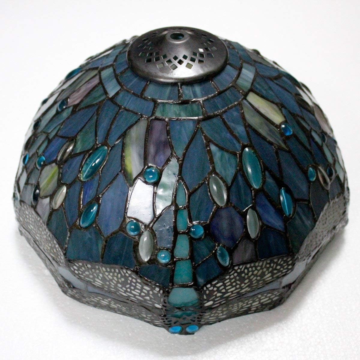 12 inch ceiling light sea blue mount lamp glass,iron bedroom light