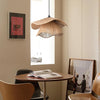 Rustic pendant light dark brown chandelier lamp jute rope hanging light
