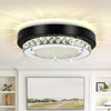 Led ceiling light black flush mount light glass, metal, crystal hallway lights
