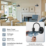 1-light vanity light blue bedroom light glass, metal wall light