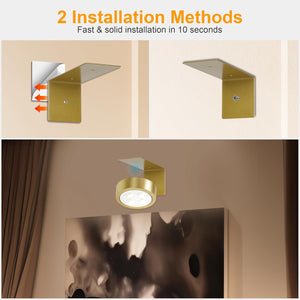 3pcs picture light gold display light plastic wall light