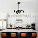 6 Light modern pendant light black farmhouse light metal hanging light