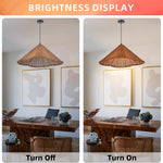 1 light pendant light coffee chandelier light rattan farmhouse light