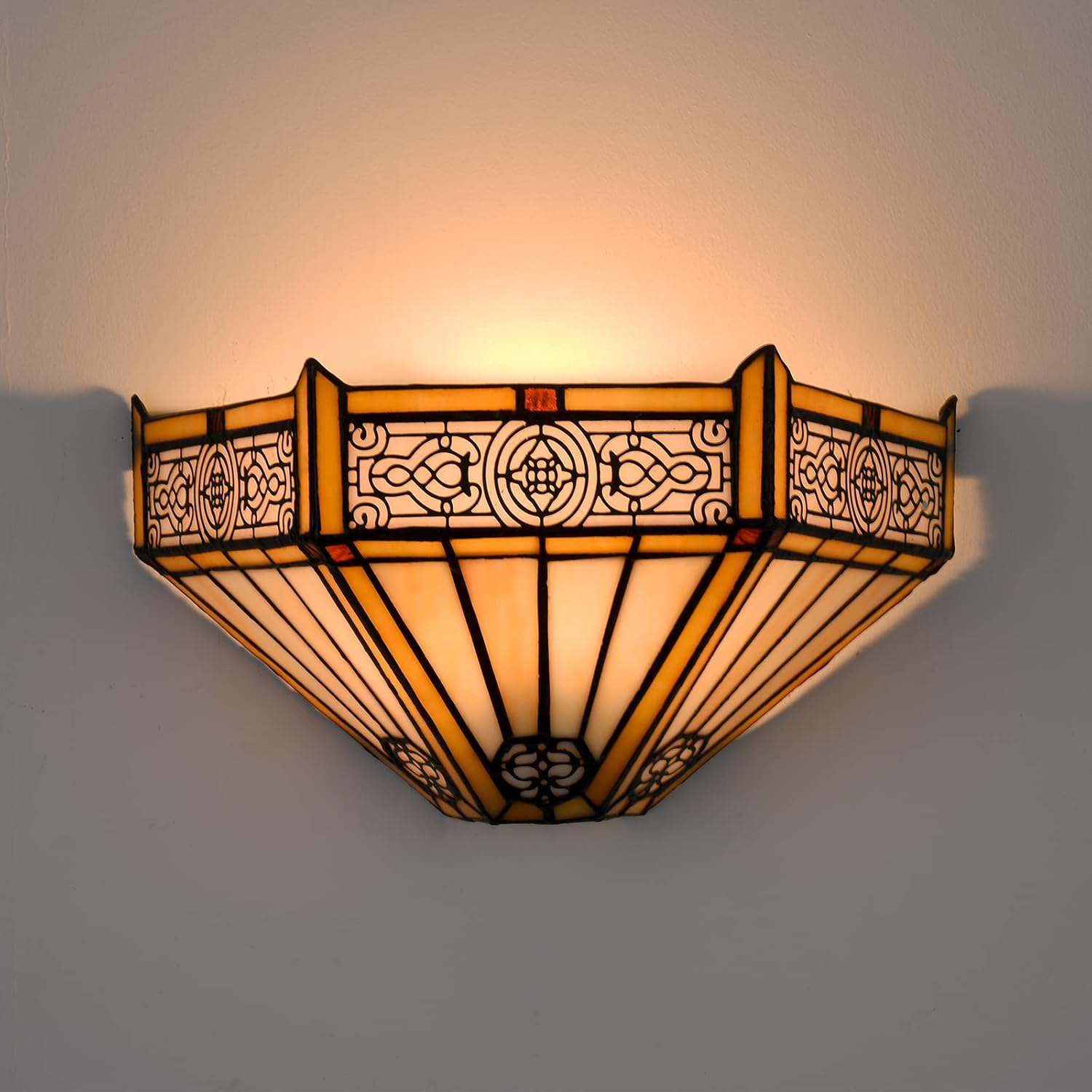 12 Wide Vintage light Colourful Hallway light Glass wall light