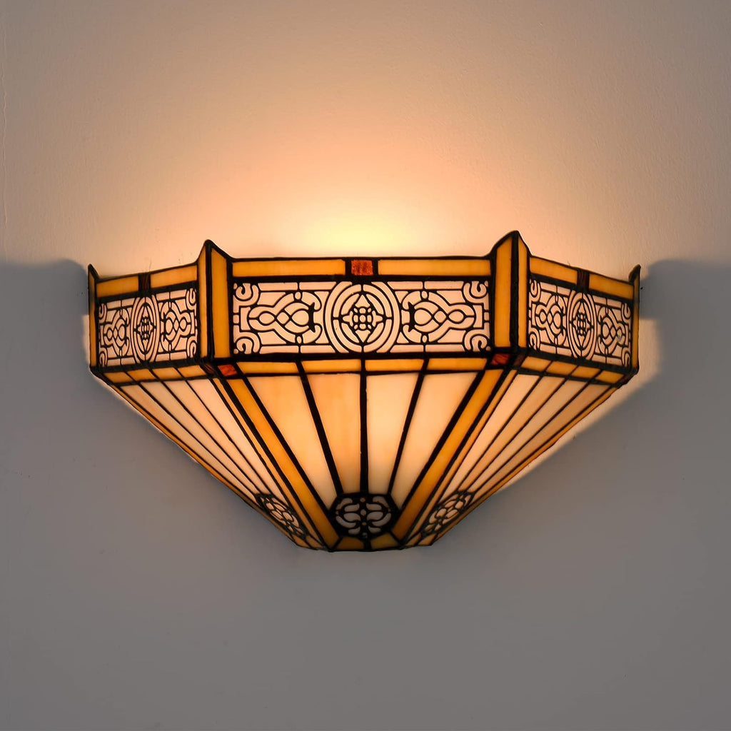 12 Wide Vintage light Colourful Hallway light Glass wall light