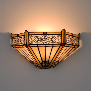 12 Wide Vintage light Colourful Hallway light Glass wall light