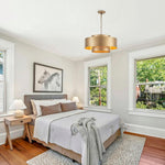 Three round modern pendant light metal kitchen light brass bedroom light