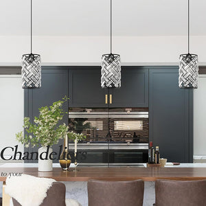 Farmhouse chandelier light black porch light crystal, metal pendant light