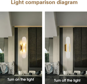 Led bedroom light gold vanity light metal wall light
