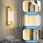 Led hardwired light brass porch light metal wall light