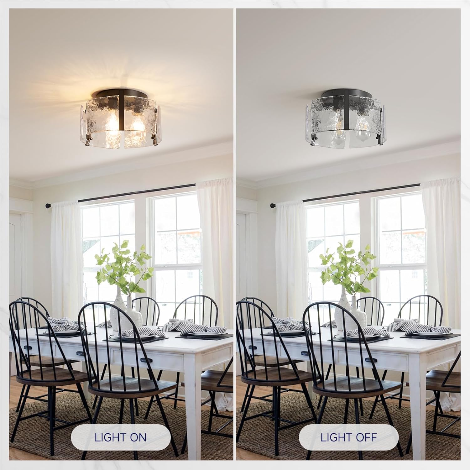 3 bulb ceiling light black kitchen light glass, iron, metal entryway light