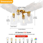 4 light kitchen light gold ceiling light aluminum, glass, ceramic, metal flush mount light