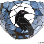 Tiffany wall light dark blue fixture light glass fixture light
