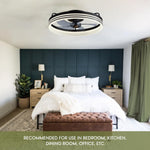 LED ceiling fans with lights black bedroom light iron flush mount ceiling fan