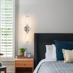 2 light vanity light nickel hallway light glass, metal wall light