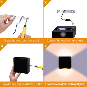 Led hallway light black wall light aluminum kitchen light