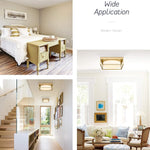Modern Led ceiling light gold square flush mount ceiling lamp