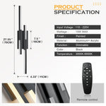 Led vanity light black fixtures light iron, acrylic wall light