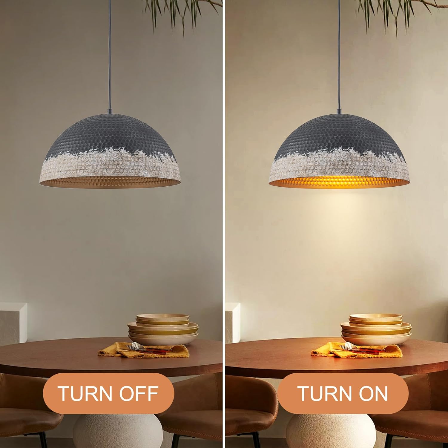 15.75" dome pendant light destressed bedroom light metal hallway light